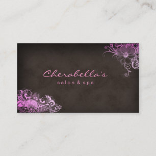 Eleganter stilvoller Salon-Wellness-Center rosa Visitenkarte