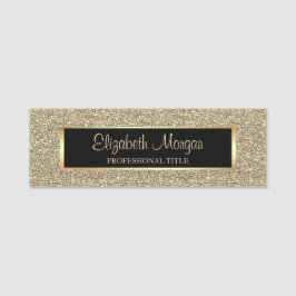 Eleganter, stilvoller, trendiger Glitzer, Rahmen Namensschild