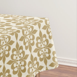 Eleganter, stilvoller weißer Damast Tischdecke
