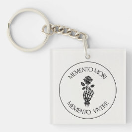 Eleganter Stoic Quote Memento Mori Schlüsselanhänger
