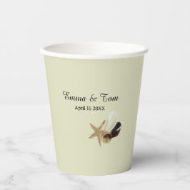 Eleganter Strand Hochzeit Küste Ziel Pappbecher