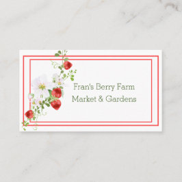 Eleganter Strawberry Vine mit Blume Business Card Visitenkarte