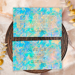 Eleganter Stylish Diamonds Gold Opal Stone Visitenkarte