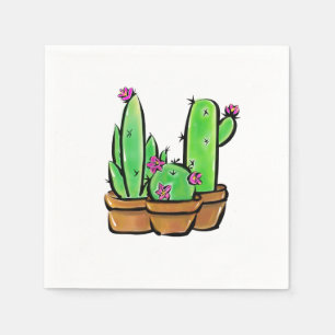 Eleganter südwestlicher Cactus cacti succulents Serviette