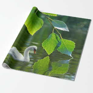 Eleganter Summer Swan Geschenkpapier