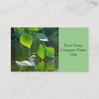 Eleganter Summer Swan Visitenkarte