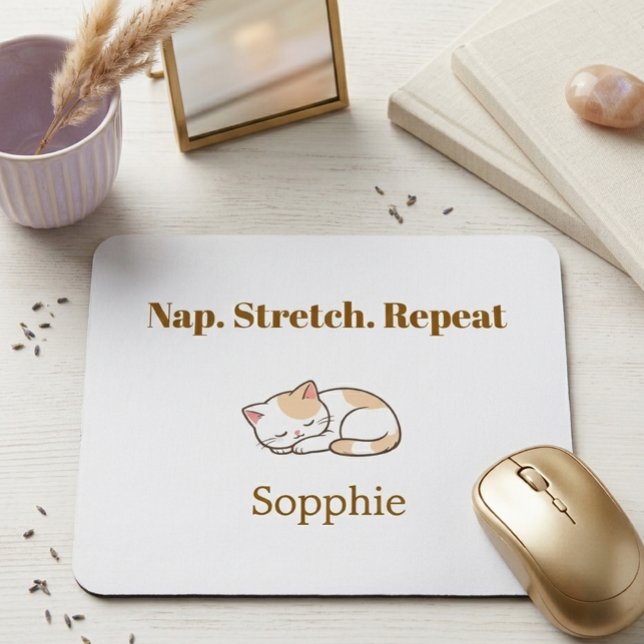 Eleganter Süßer Katzenliebhaber Trendiger Klassisc Mousepad (Von Creator hochgeladen)