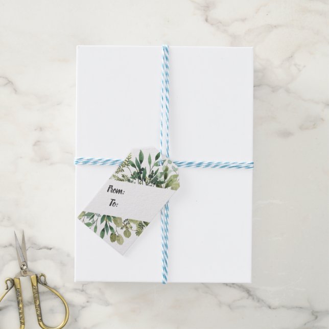Eleganter Tableau Stil Geschenkanhänger (Mit Garn)