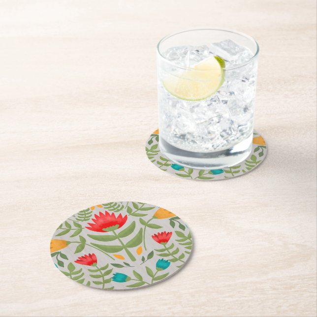 Eleganter Tableau Stil Runder Pappuntersetzer (Vor Ort)