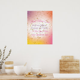 Eleganter Tag der Minimalistischen Neugeborenen Poster