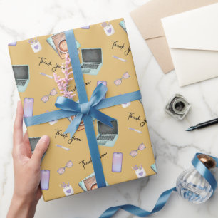 Eleganter Tag für administrative Fachkräfte in Gol Geschenkpapier