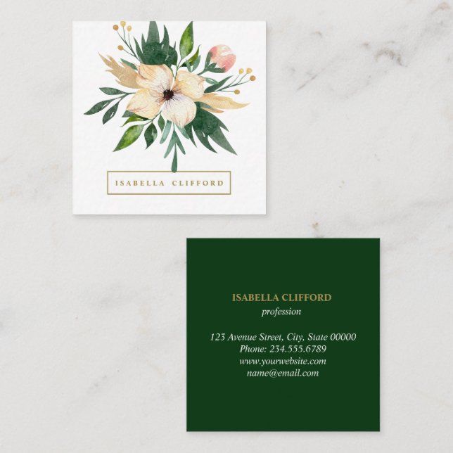 Eleganter Tag Wellness-Center Salon Grüne Blume (Vorne/Hinten)