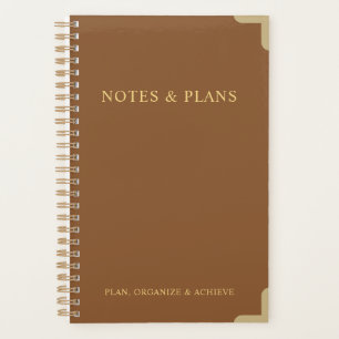 Eleganter täglicher Organizer für Notizen und Plän Planer