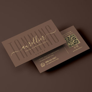 Eleganter Tan-Artist-Tanning-Glow-Spezialist Braun Visitenkarte