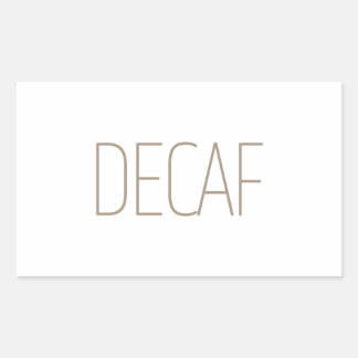 Eleganter Tann-Decaf-Kaffee Rechteckiger Aufkleber