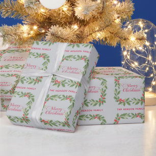 Eleganter Tannenbaum-Weihnachtsgruß Geschenkpapier