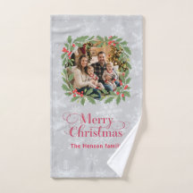 Eleganter Tannenkränze Frohe Weihnachten Foto