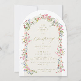 eleganter Taufbogen Einladung