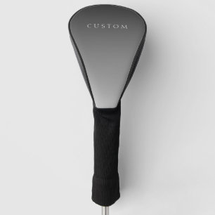 Eleganter Text auf einfachem modernen grauen Ombre Golf Headcover