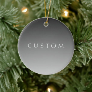Eleganter Text auf einfachem modernen grauen Ombre Keramik Ornament