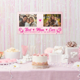 Eleganter Text Foto Muttertag Wasserfarbe Rosa Banner