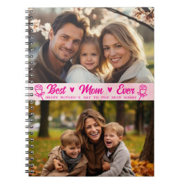 Eleganter Text Foto Muttertag Wasserfarbe Rosa Notizblock