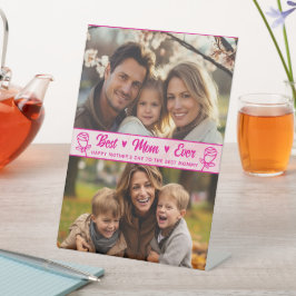 Eleganter Text Foto Muttertag Wasserfarbe Rosa Sockelschild