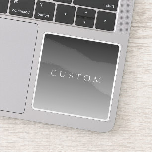 Eleganter Text über einfaches, modernes Grau Ombre Aufkleber