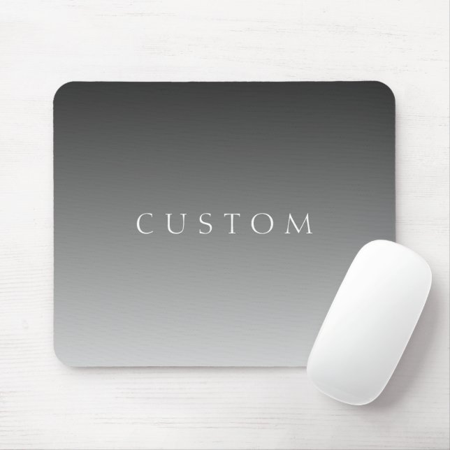 Eleganter Text über einfaches, modernes Grau Ombre Mousepad (Mit Mouse)