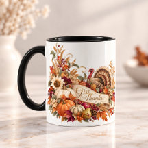 Eleganter Thanksgiving-Becher | Dank geben