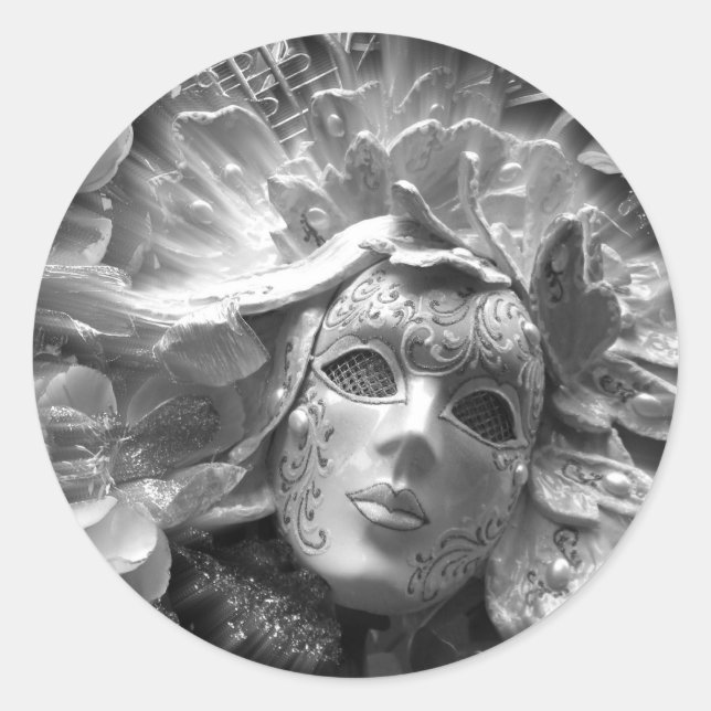 Eleganter Theater-Masken-Aufkleber Runder Aufkleber (Vorderseite)