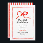 Eleganter, traditioneller roter Bug Weihnachten<br><div class="desc">Elegante moderne,  traditionelle Rot-Bug-Multiskript und Serifentypografie Frohe Weihnachtskarte.</div>