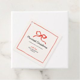 Eleganter, traditioneller roter Bug Weihnachten Geschenkanhänger