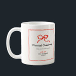 Eleganter, traditioneller roter Bug Weihnachten Kaffeetasse<br><div class="desc">Elegante moderne,  traditionelle Rot-Bug-Multiskript und Serifen Typografie Merry Christmas Holiday Gunst Dekoration Geschenk Tasse.</div>