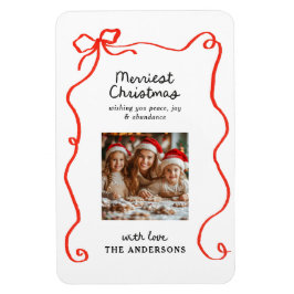 Eleganter, traditioneller roter Bug Weihnachten Magnet