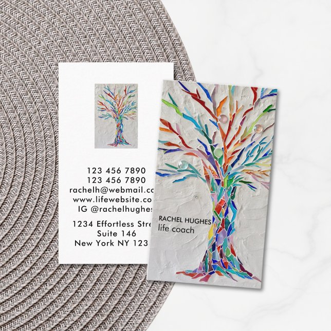 Eleganter Tree Life Coach Visitenkarte (Von Creator hochgeladen)