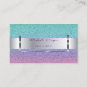 Eleganter Trend Ombre Glitter Streifen , Rahmen Visitenkarte