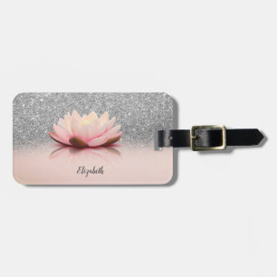 Eleganter trendiger Mädchenstil, Lotus Silber Glit Gepäckanhänger