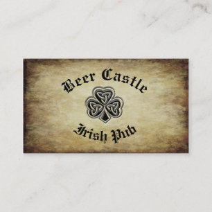 Eleganter trendiger Vintage-Grundge-Irland-Kleebla Visitenkarte