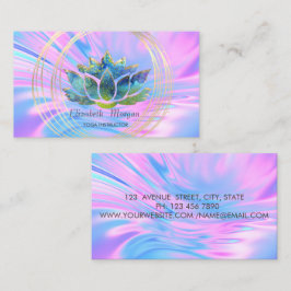 Eleganter Trendy Beruflich, Gold Circles Lotus Visitenkarte