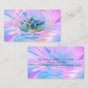Eleganter Trendy Beruflich, Gold Circles Lotus Visitenkarte