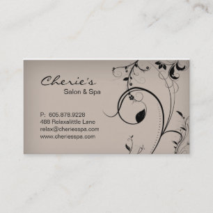 Eleganter Trendy Geschäfts-Karten-Beige-Wirbel Visitenkarte