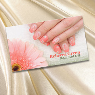 Eleganter Trendy Manicurist Nail Artist Nail Salon Visitenkarte