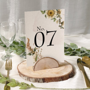 Eleganter Trockenblumen-Kranz Hochzeitstischnummer