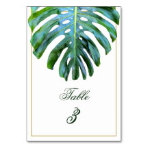 Eleganter Tropical Monstera Leaf Green Gold Beach