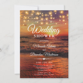 Eleganter Tropical Ocean Beach Summer Polterabend Einladung