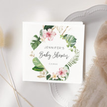 Eleganter tropischer Hibiskus Babydusche