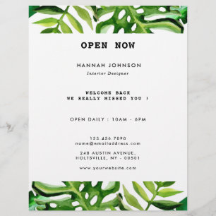 Eleganter tropischer Innenarchitekt Flyer