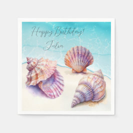 Eleganter tropischer Strand Seashells Pearls Nauti Serviette