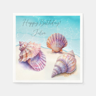 Eleganter tropischer Strand Seashells Pearls Nauti Serviette